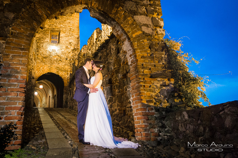 foto sposi notte castello pavone canavese ivrea torino