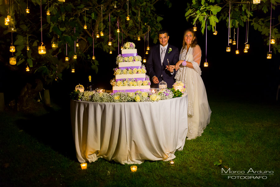 romantico taglio torta presso tenuta castello golf club cerrione biella