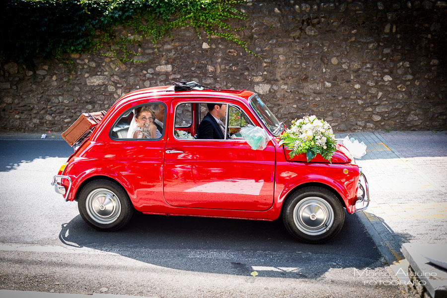 fiat 500 matrimonio abbazia santo spirito Marco Arduino Fotografo