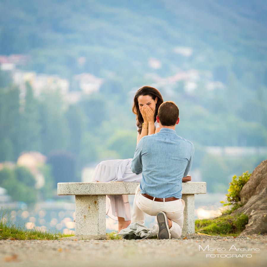 proposta di matrimonio sul lago Maggiore